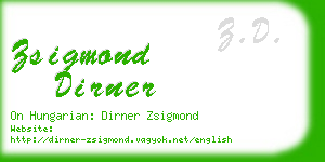 zsigmond dirner business card